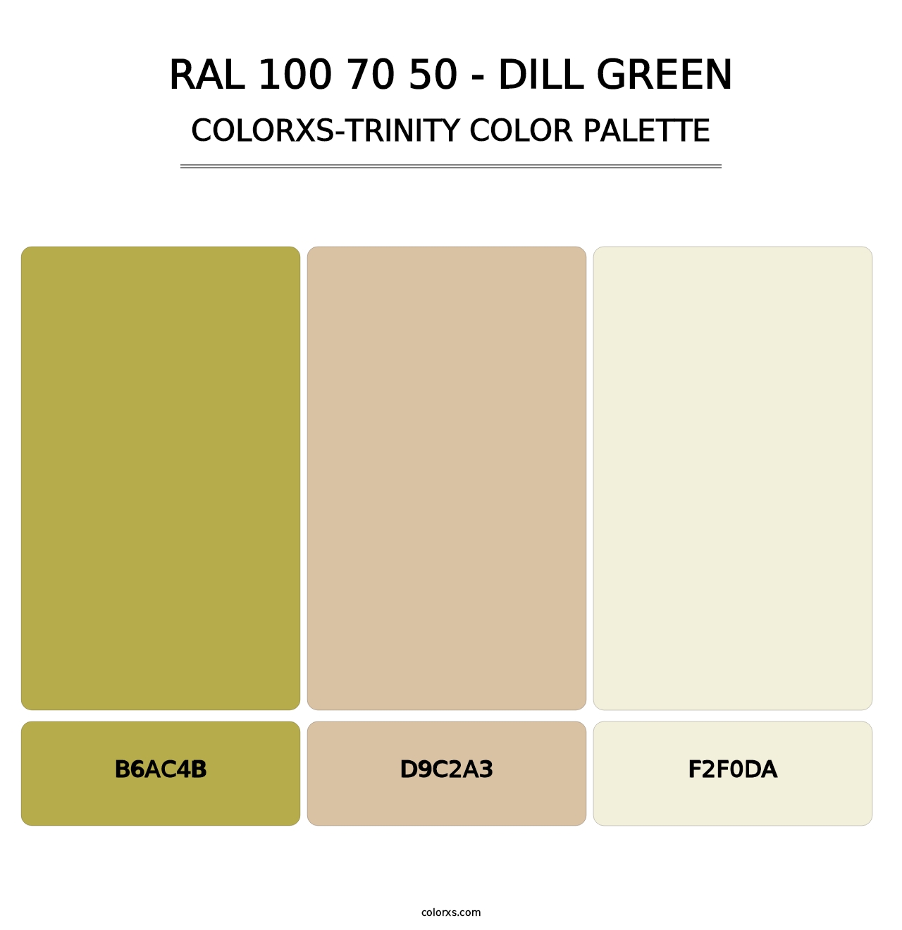 RAL 100 70 50 - Dill Green - Colorxs Trinity Palette