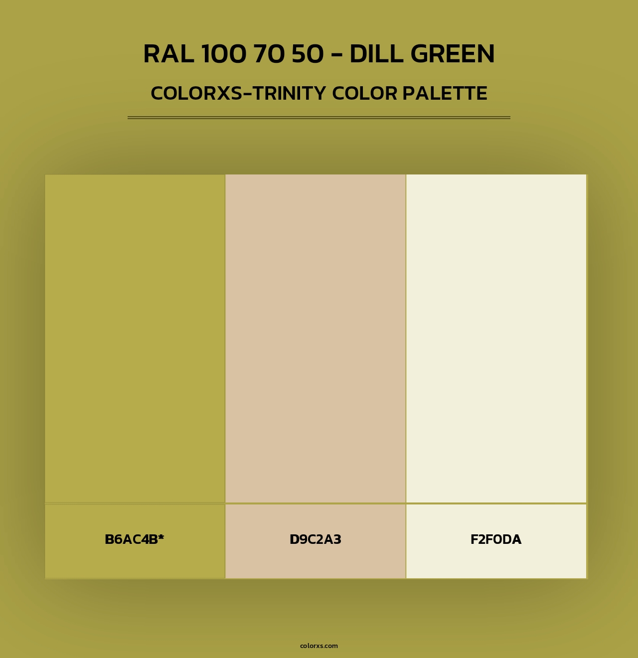 RAL 100 70 50 - Dill Green - Colorxs Trinity Palette