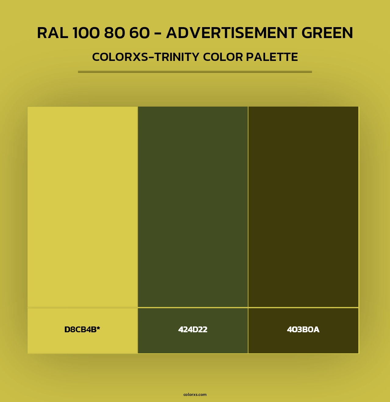 RAL 100 80 60 - Advertisement Green - Colorxs Trinity Palette