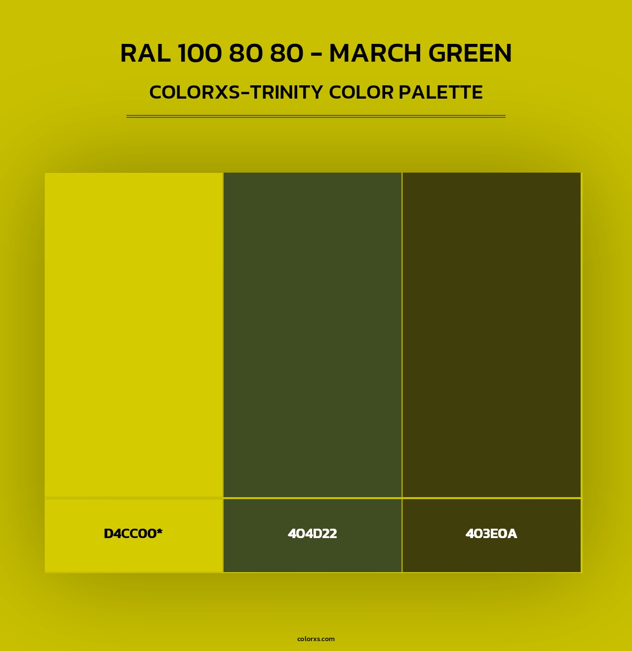 RAL 100 80 80 - March Green - Colorxs Trinity Palette