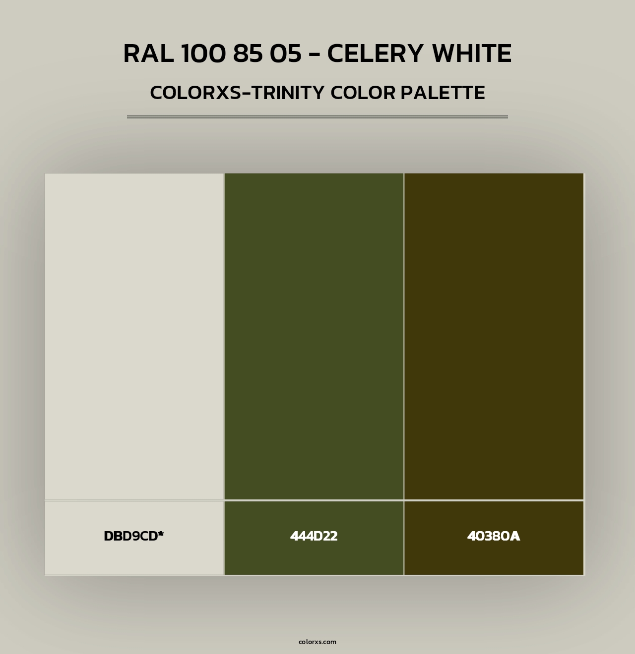 RAL 100 85 05 - Celery White - Colorxs Trinity Palette