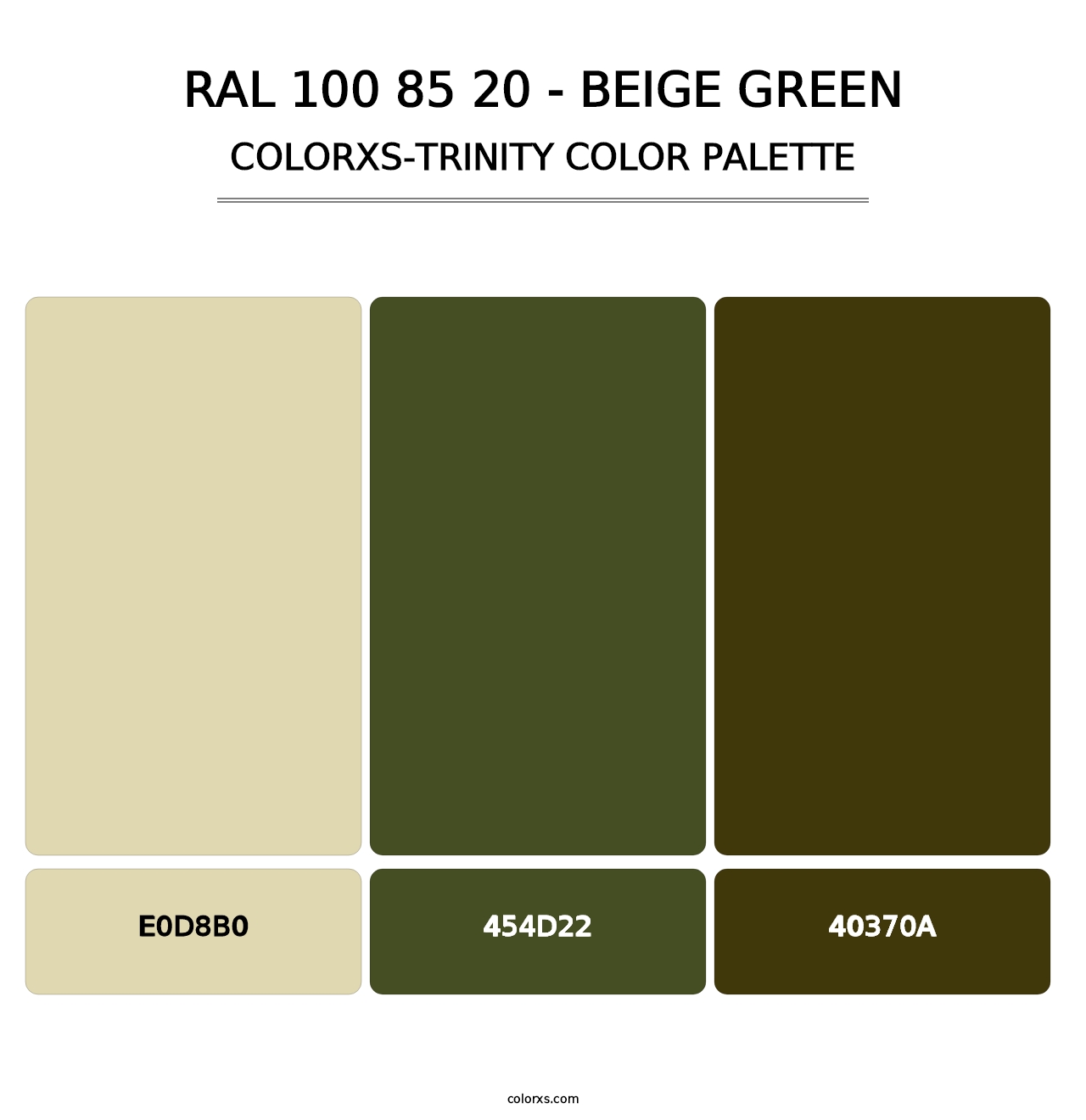 RAL 100 85 20 - Beige Green - Colorxs Trinity Palette