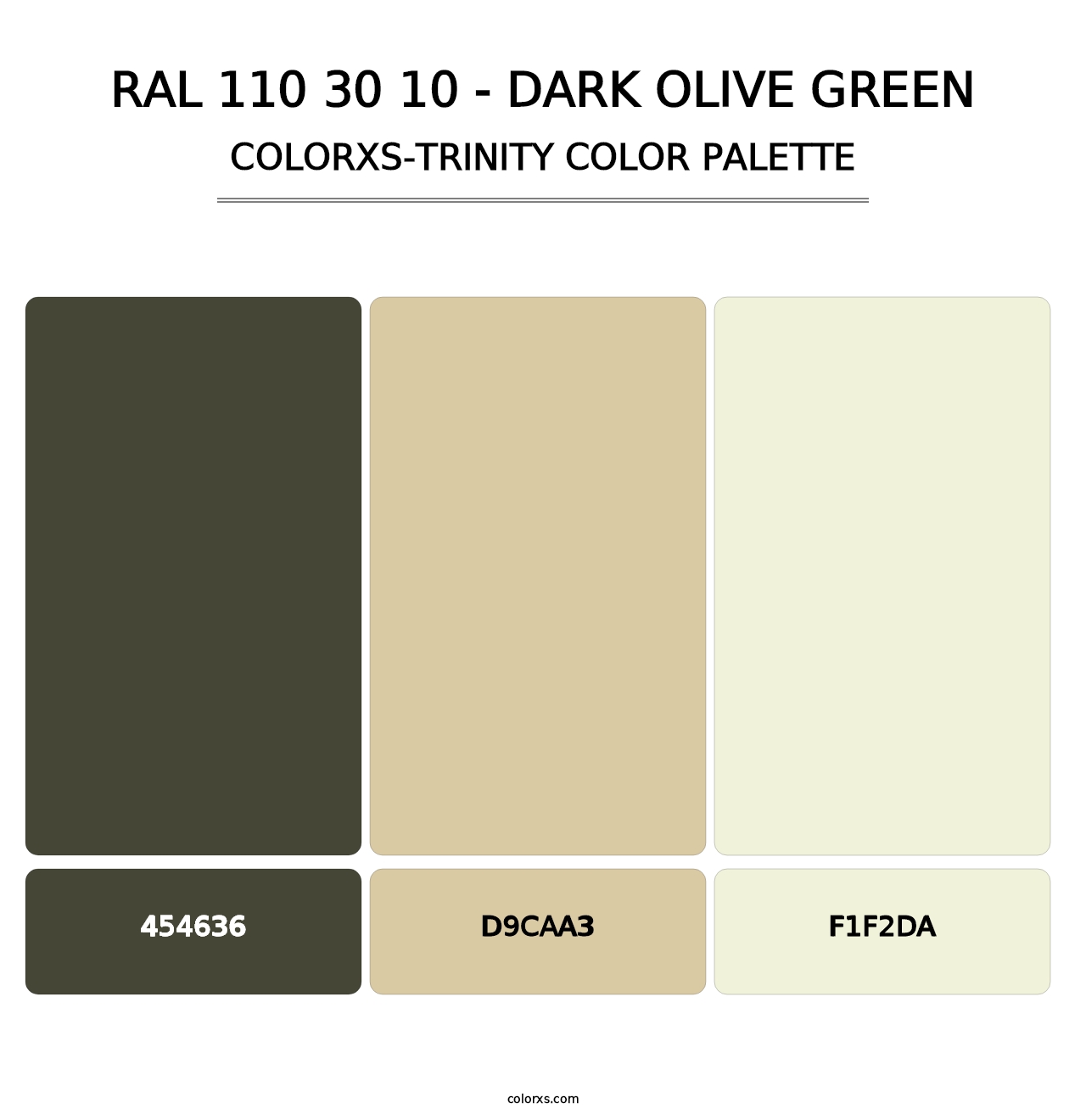 RAL 110 30 10 - Dark Olive Green - Colorxs Trinity Palette