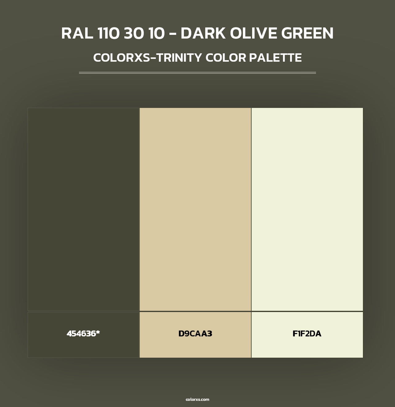 RAL 110 30 10 - Dark Olive Green - Colorxs Trinity Palette