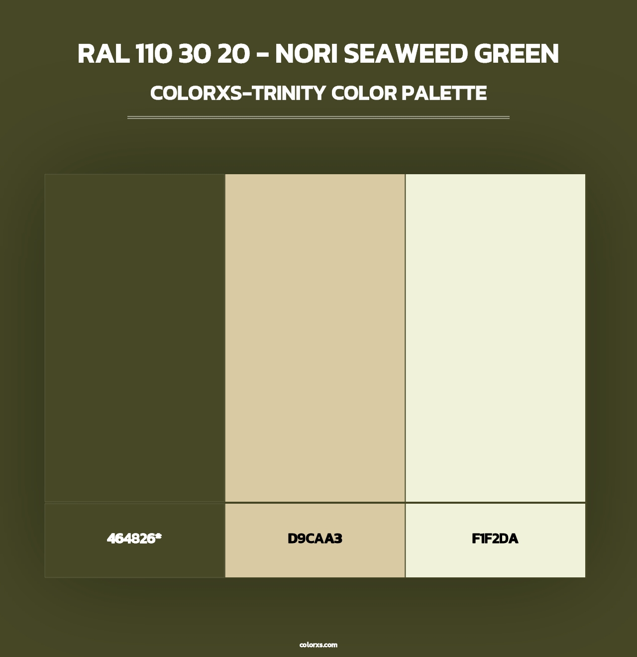 RAL 110 30 20 - Nori Seaweed Green - Colorxs Trinity Palette