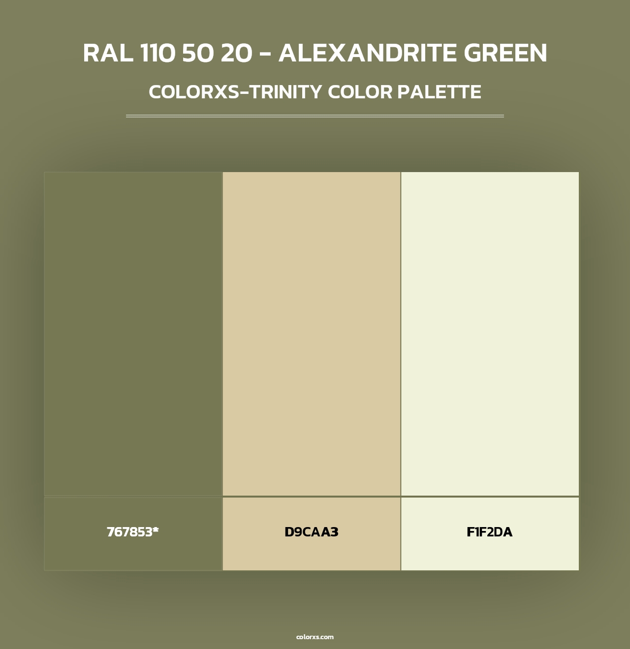 RAL 110 50 20 - Alexandrite Green - Colorxs Trinity Palette