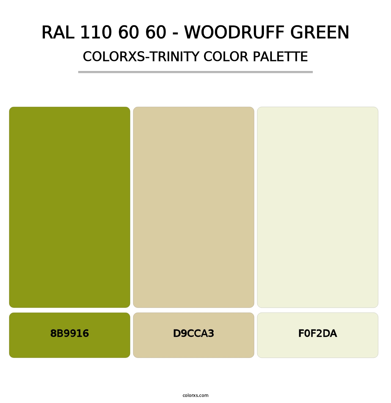 RAL 110 60 60 - Woodruff Green - Colorxs Trinity Palette