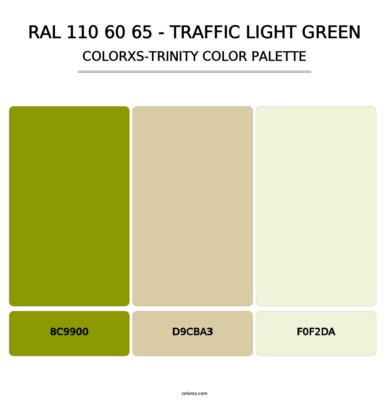 RAL 110 60 65 - Traffic Light Green - Colorxs Trinity Palette