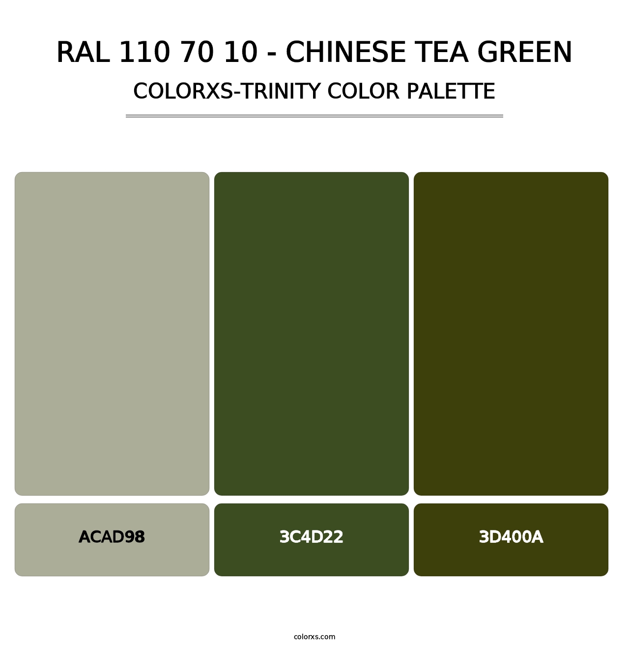 RAL 110 70 10 - Chinese Tea Green - Colorxs Trinity Palette