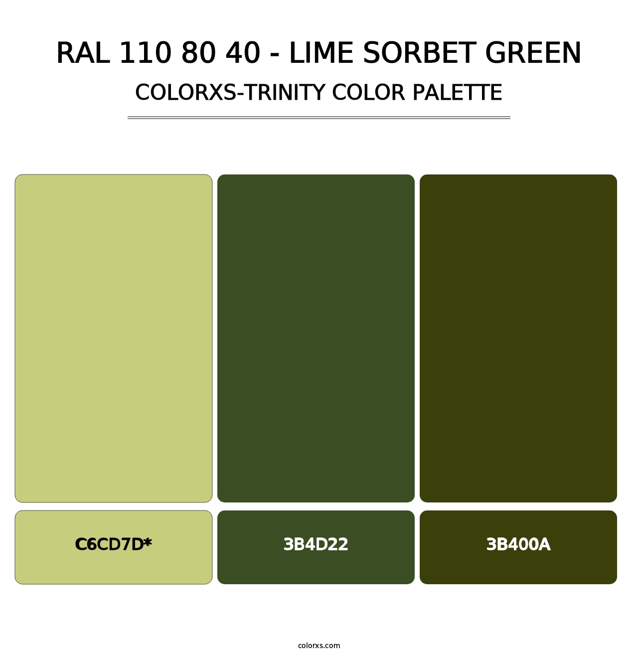 RAL 110 80 40 - Lime Sorbet Green - Colorxs Trinity Palette