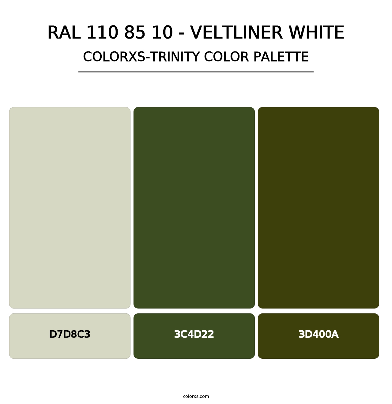 RAL 110 85 10 - Veltliner White - Colorxs Trinity Palette