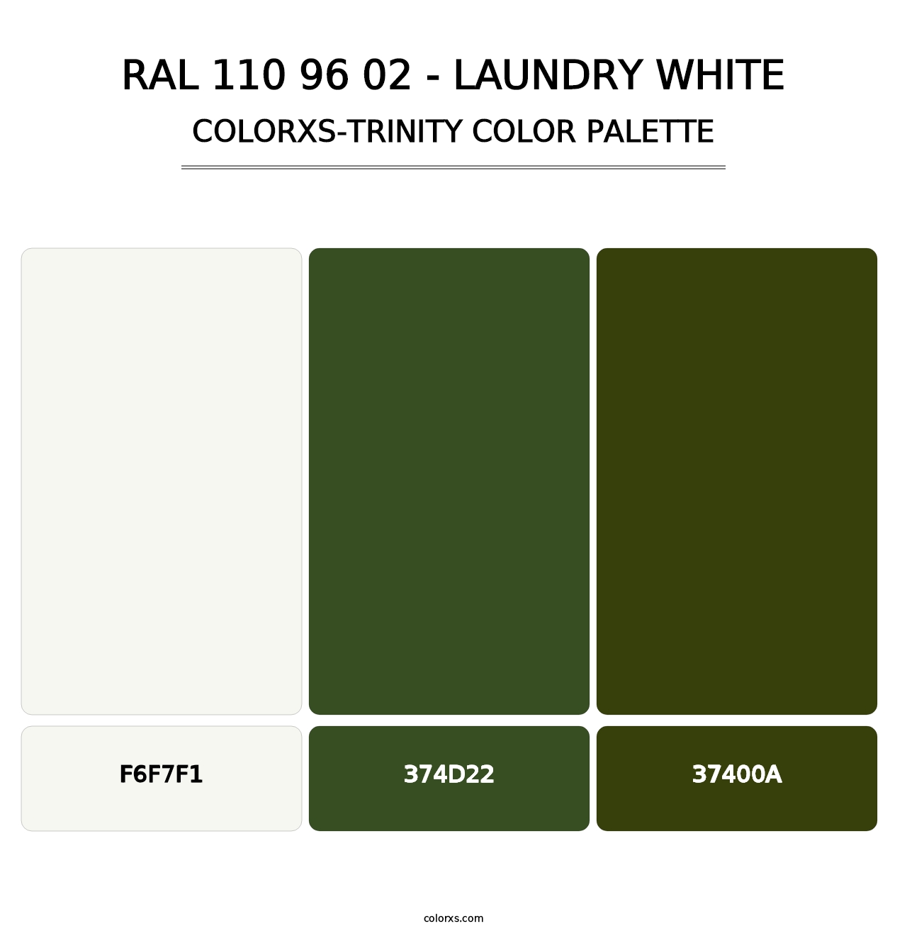 RAL 110 96 02 - Laundry White - Colorxs Trinity Palette