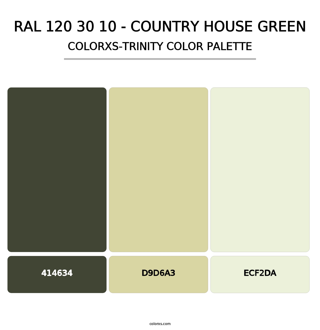RAL 120 30 10 - Country House Green - Colorxs Trinity Palette