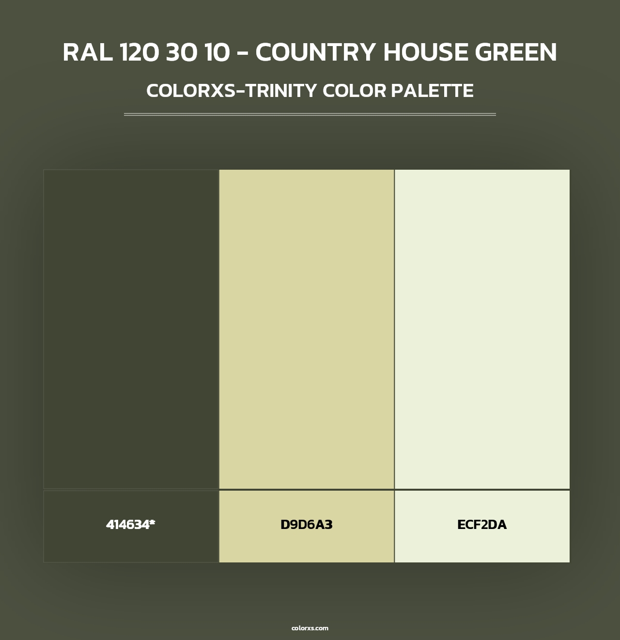 RAL 120 30 10 - Country House Green - Colorxs Trinity Palette