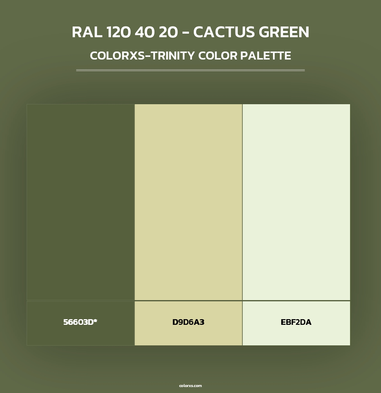 RAL 120 40 20 - Cactus Green - Colorxs Trinity Palette