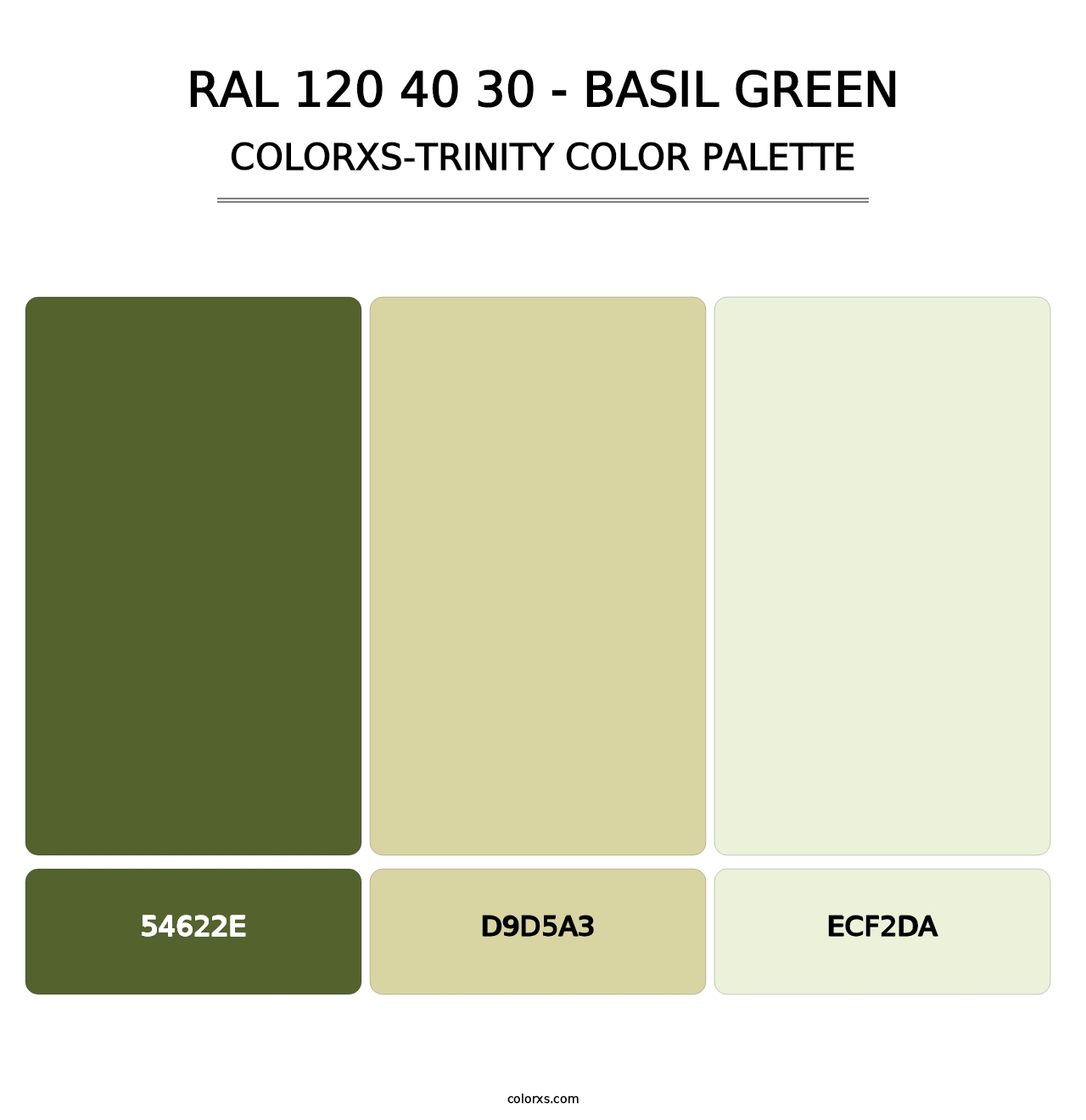 RAL 120 40 30 - Basil Green - Colorxs Trinity Palette