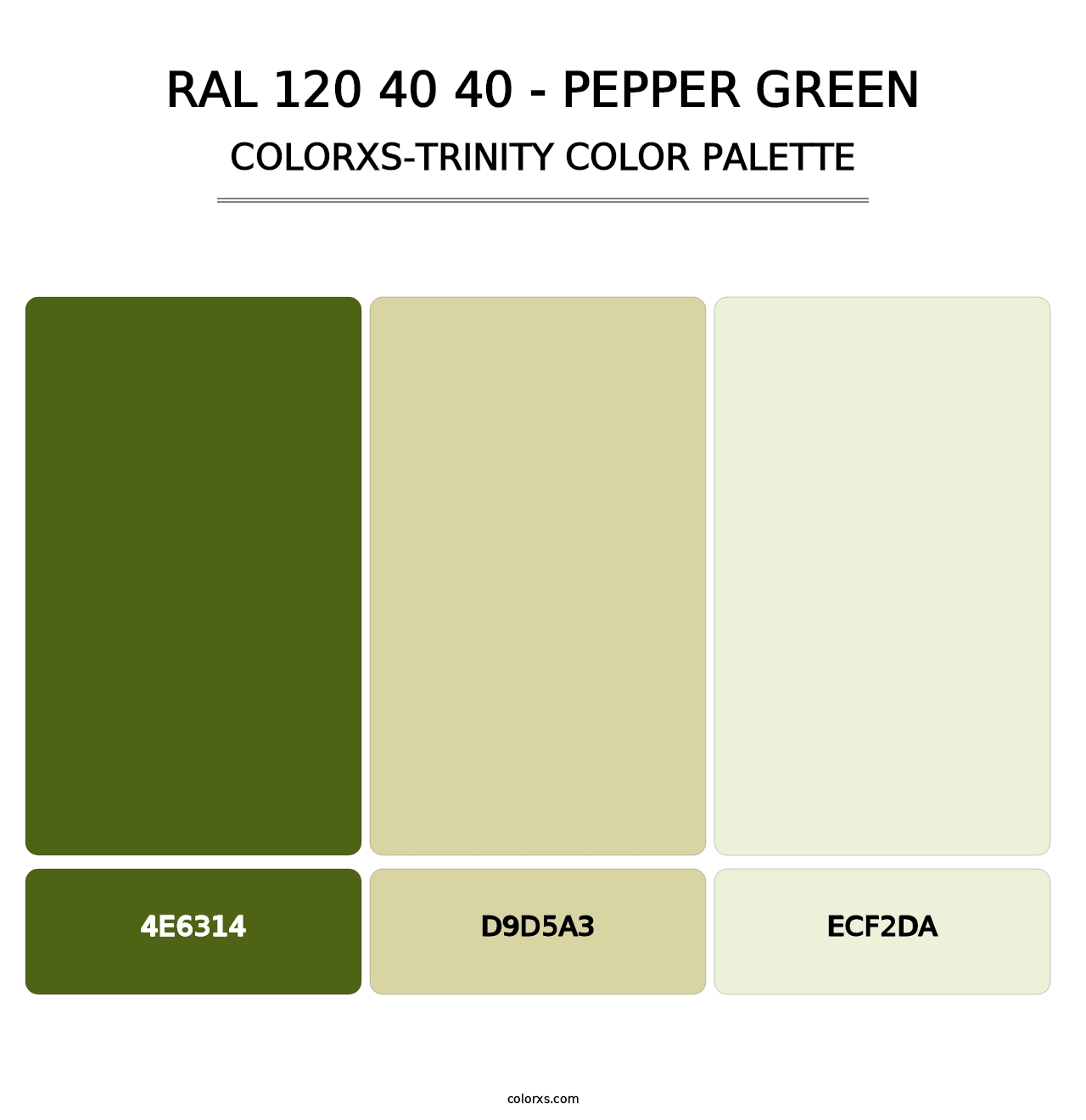 RAL 120 40 40 - Pepper Green - Colorxs Trinity Palette