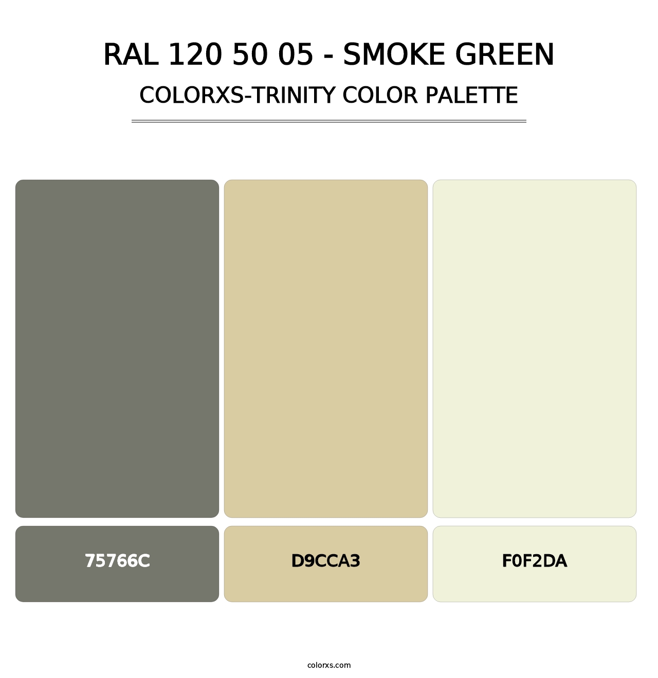 RAL 120 50 05 - Smoke Green - Colorxs Trinity Palette