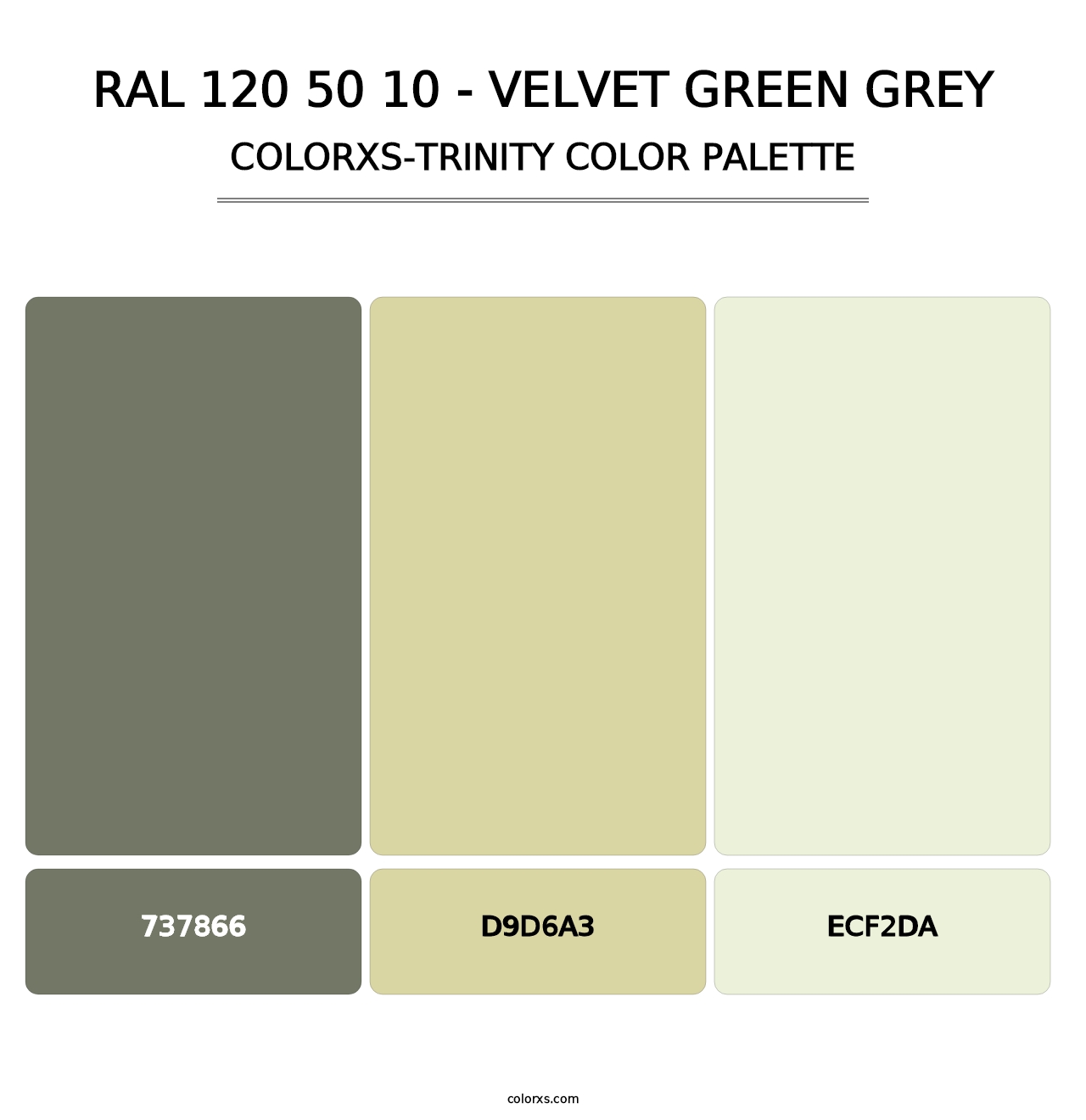 RAL 120 50 10 - Velvet Green Grey - Colorxs Trinity Palette