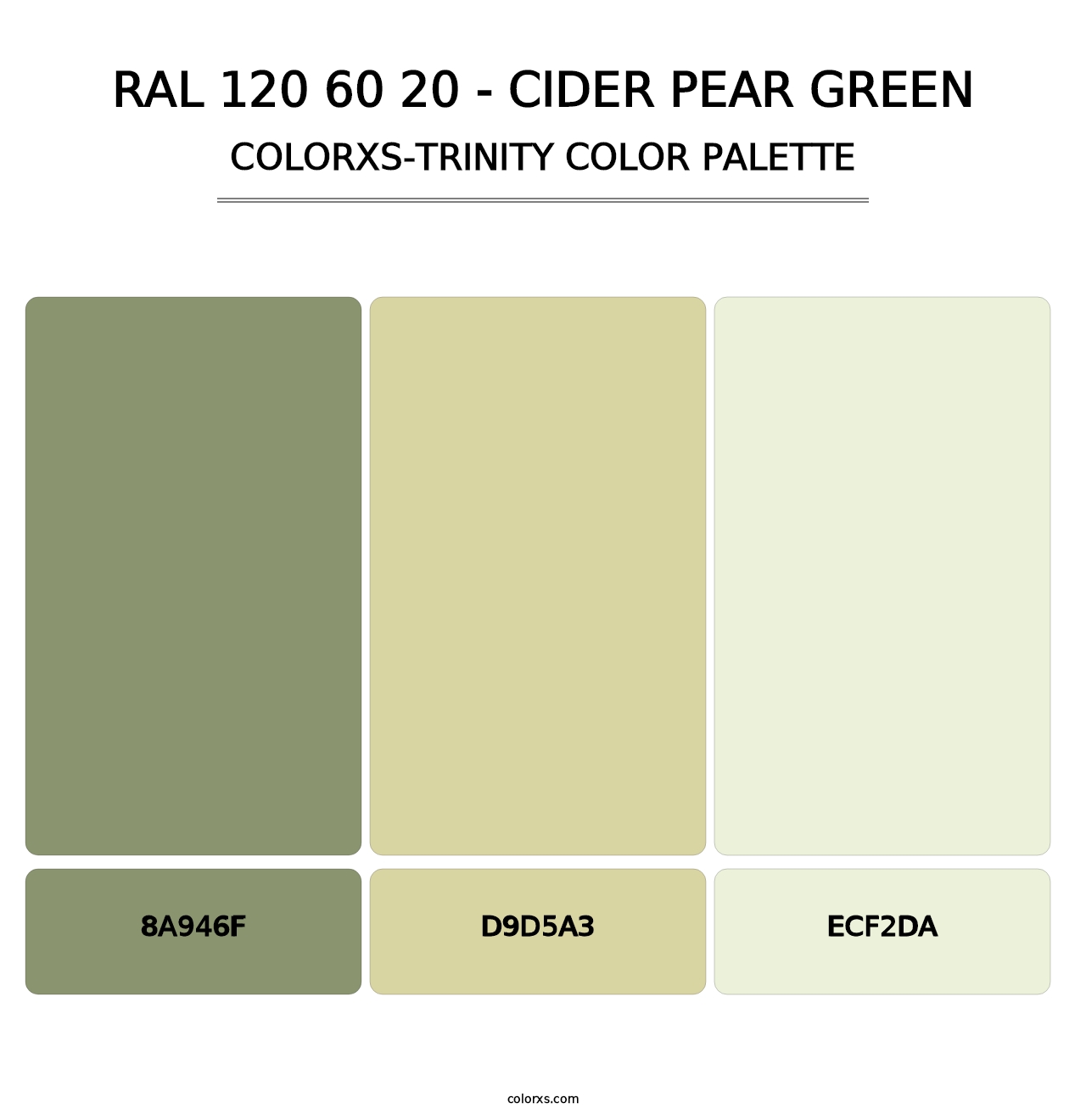 RAL 120 60 20 - Cider Pear Green - Colorxs Trinity Palette