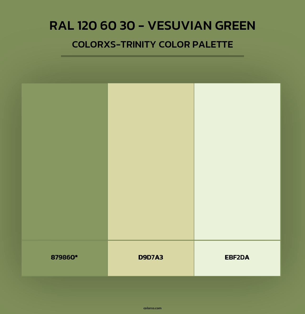 RAL 120 60 30 - Vesuvian Green - Colorxs Trinity Palette