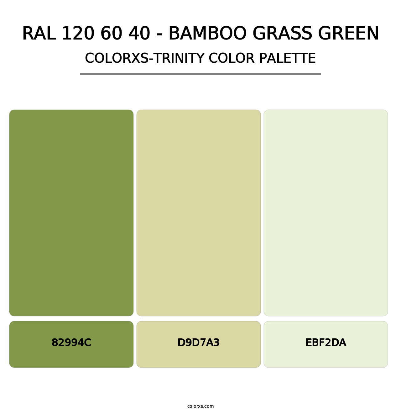 RAL 120 60 40 - Bamboo Grass Green - Colorxs Trinity Palette