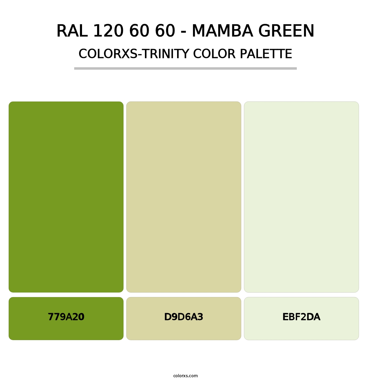 RAL 120 60 60 - Mamba Green - Colorxs Trinity Palette