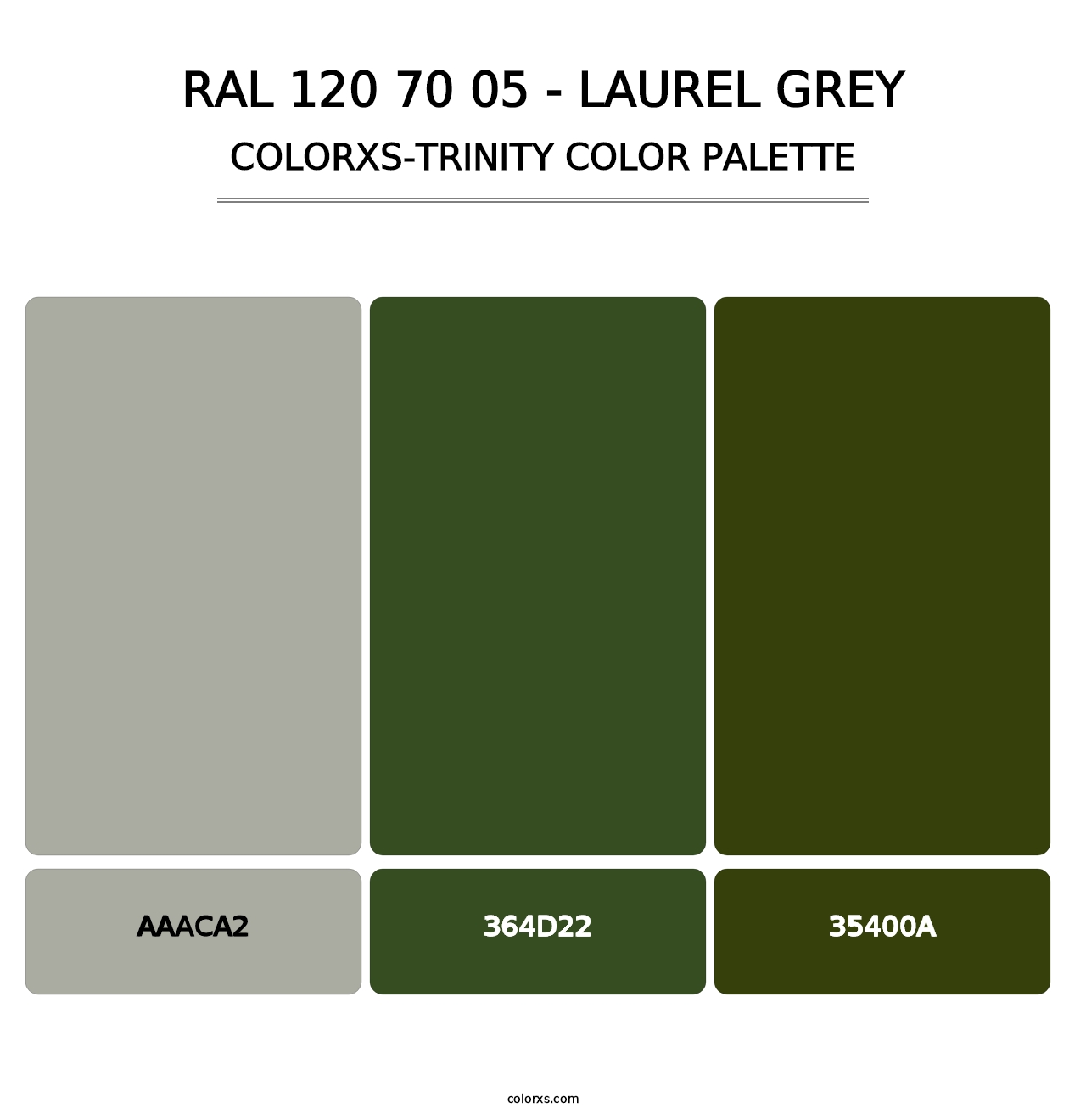 RAL 120 70 05 - Laurel Grey - Colorxs Trinity Palette