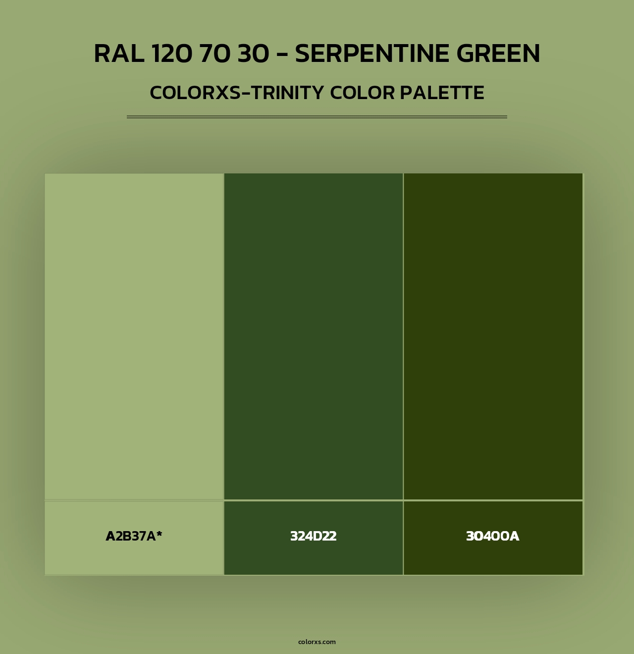 RAL 120 70 30 - Serpentine Green - Colorxs Trinity Palette