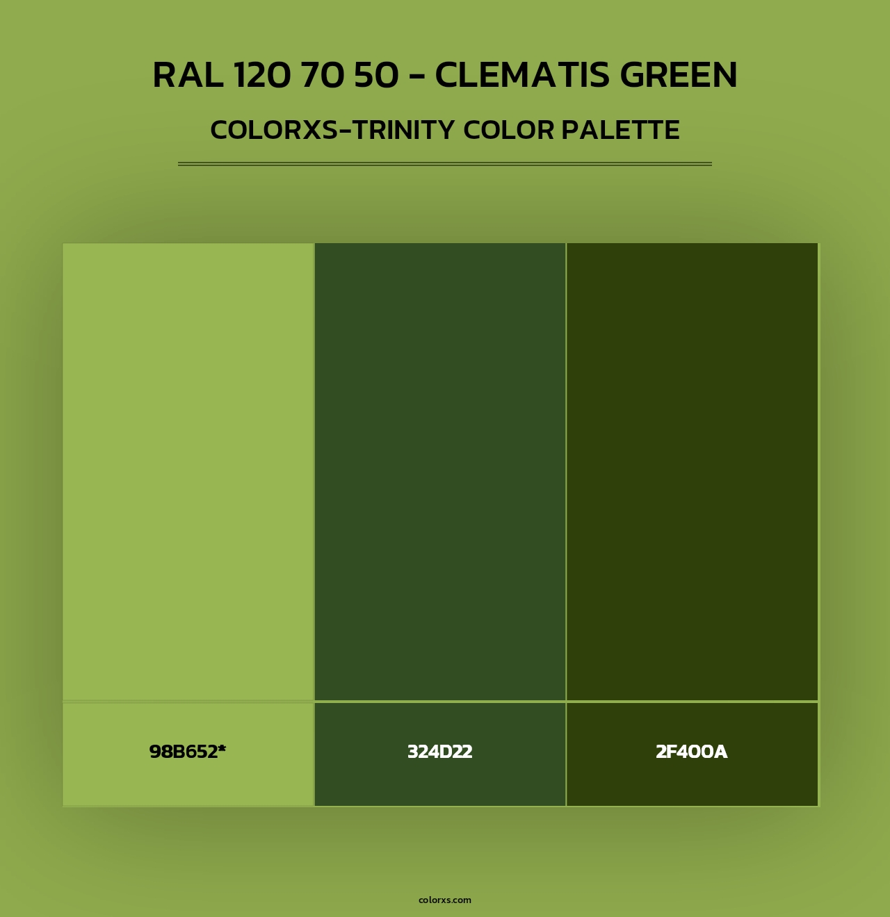 RAL 120 70 50 - Clematis Green - Colorxs Trinity Palette