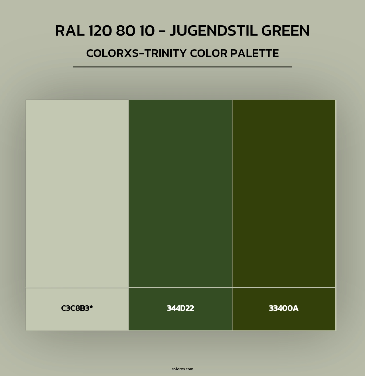 RAL 120 80 10 - Jugendstil Green - Colorxs Trinity Palette