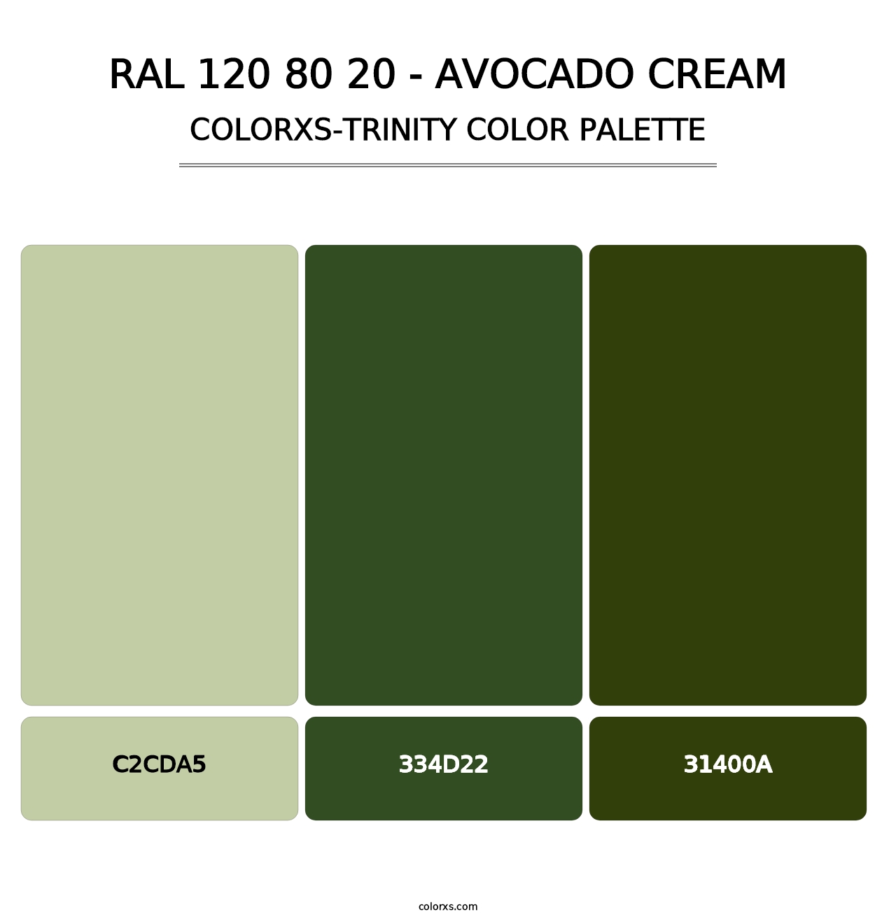 RAL 120 80 20 - Avocado Cream - Colorxs Trinity Palette