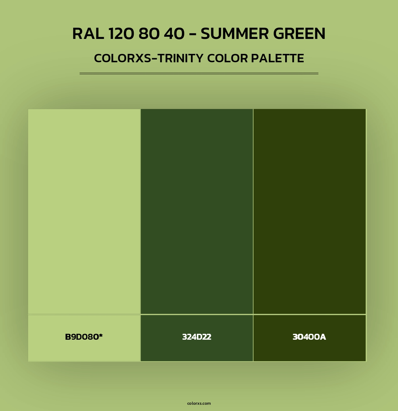RAL 120 80 40 - Summer Green - Colorxs Trinity Palette
