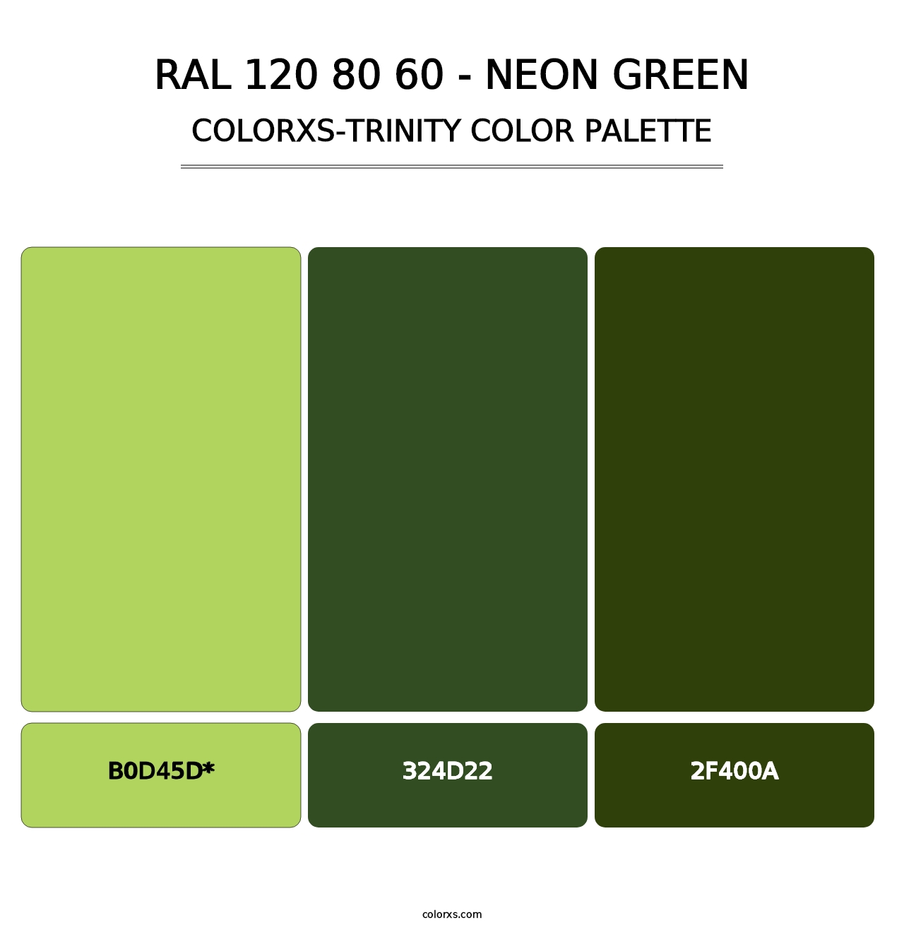 RAL 120 80 60 - Neon Green - Colorxs Trinity Palette