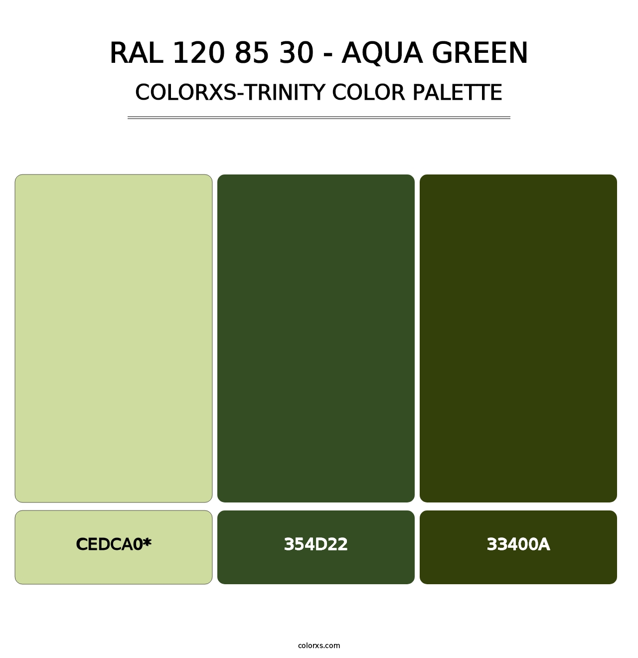 RAL 120 85 30 - Aqua Green - Colorxs Trinity Palette