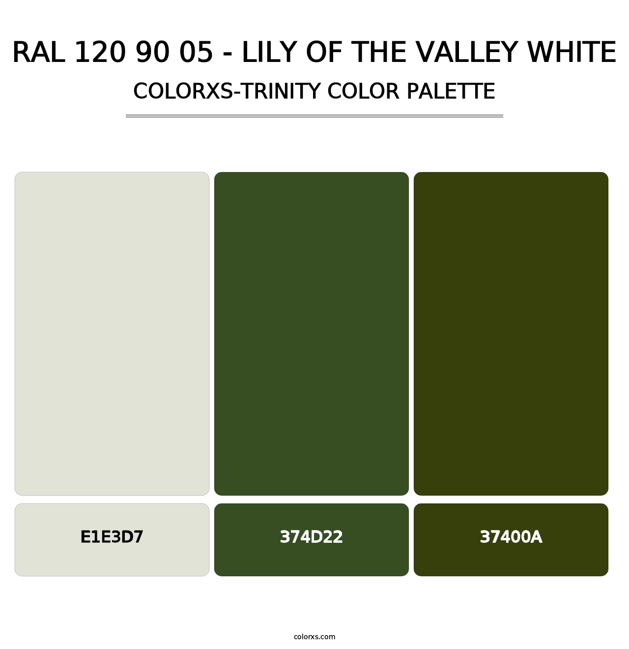 RAL 120 90 05 - Lily of the Valley White - Colorxs Trinity Palette