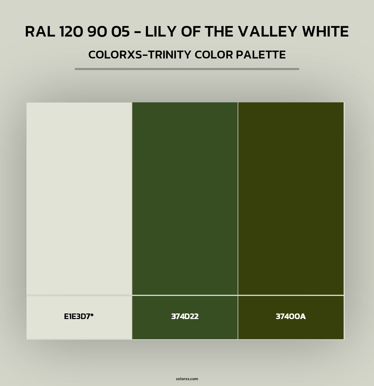 RAL 120 90 05 - Lily of the Valley White - Colorxs Trinity Palette