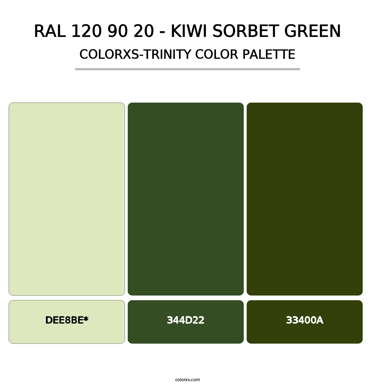 RAL 120 90 20 - Kiwi Sorbet Green - Colorxs Trinity Palette