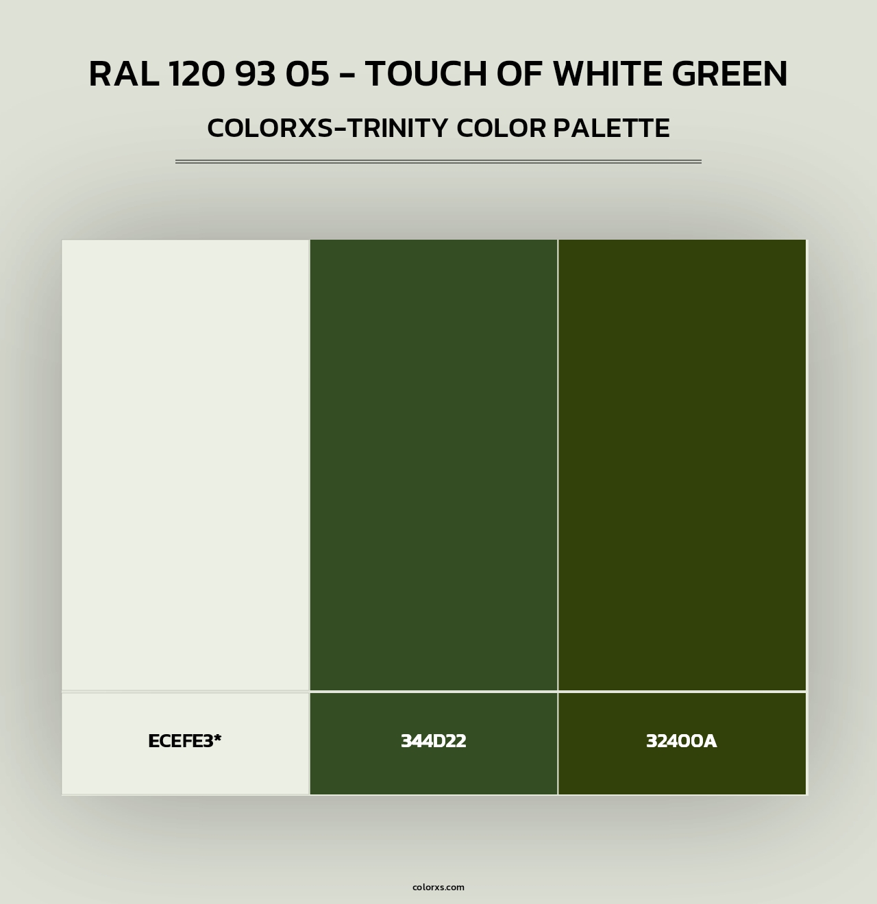 RAL 120 93 05 - Touch Of White Green - Colorxs Trinity Palette
