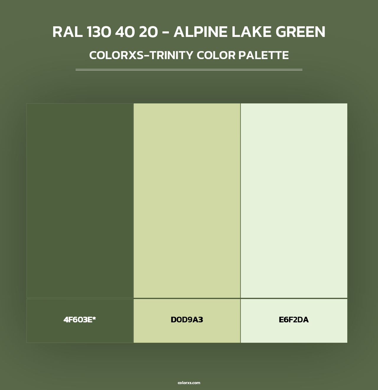 RAL 130 40 20 - Alpine Lake Green - Colorxs Trinity Palette
