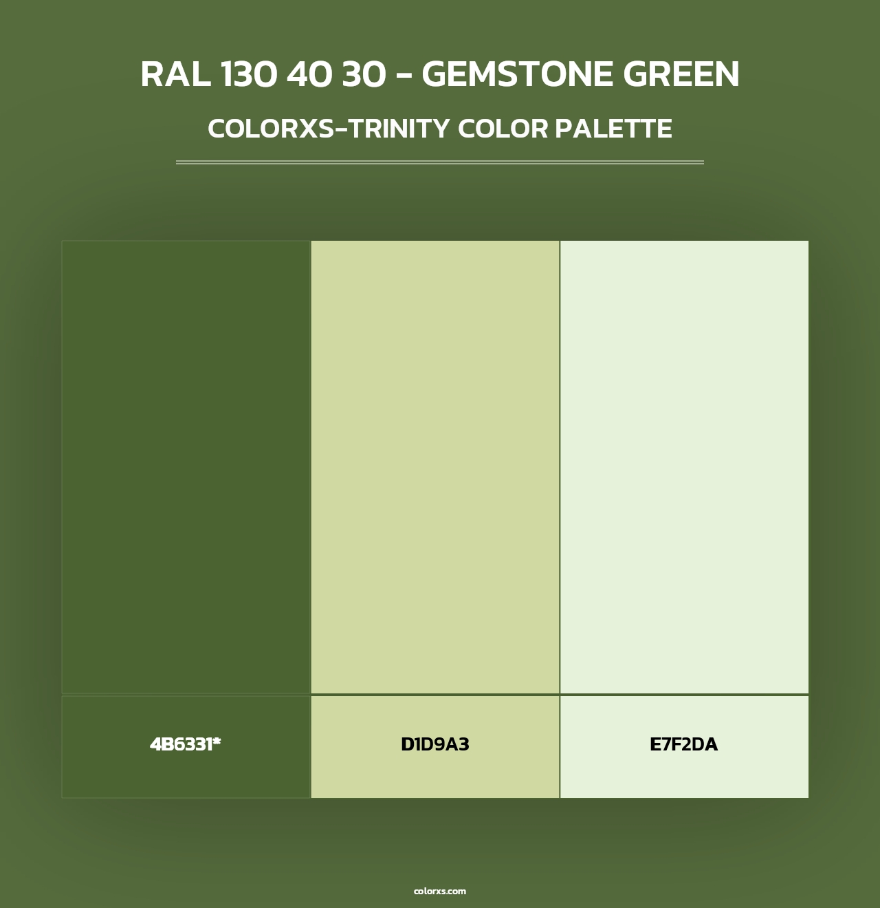 RAL 130 40 30 - Gemstone Green - Colorxs Trinity Palette