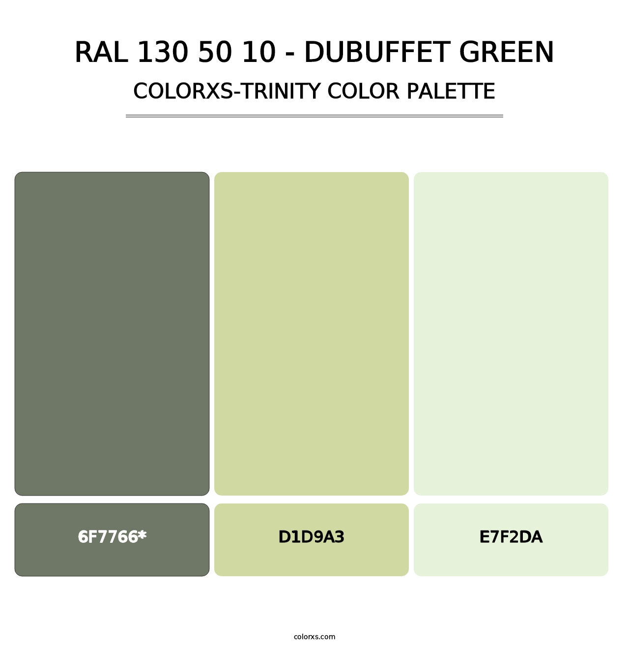 RAL 130 50 10 - Dubuffet Green - Colorxs Trinity Palette