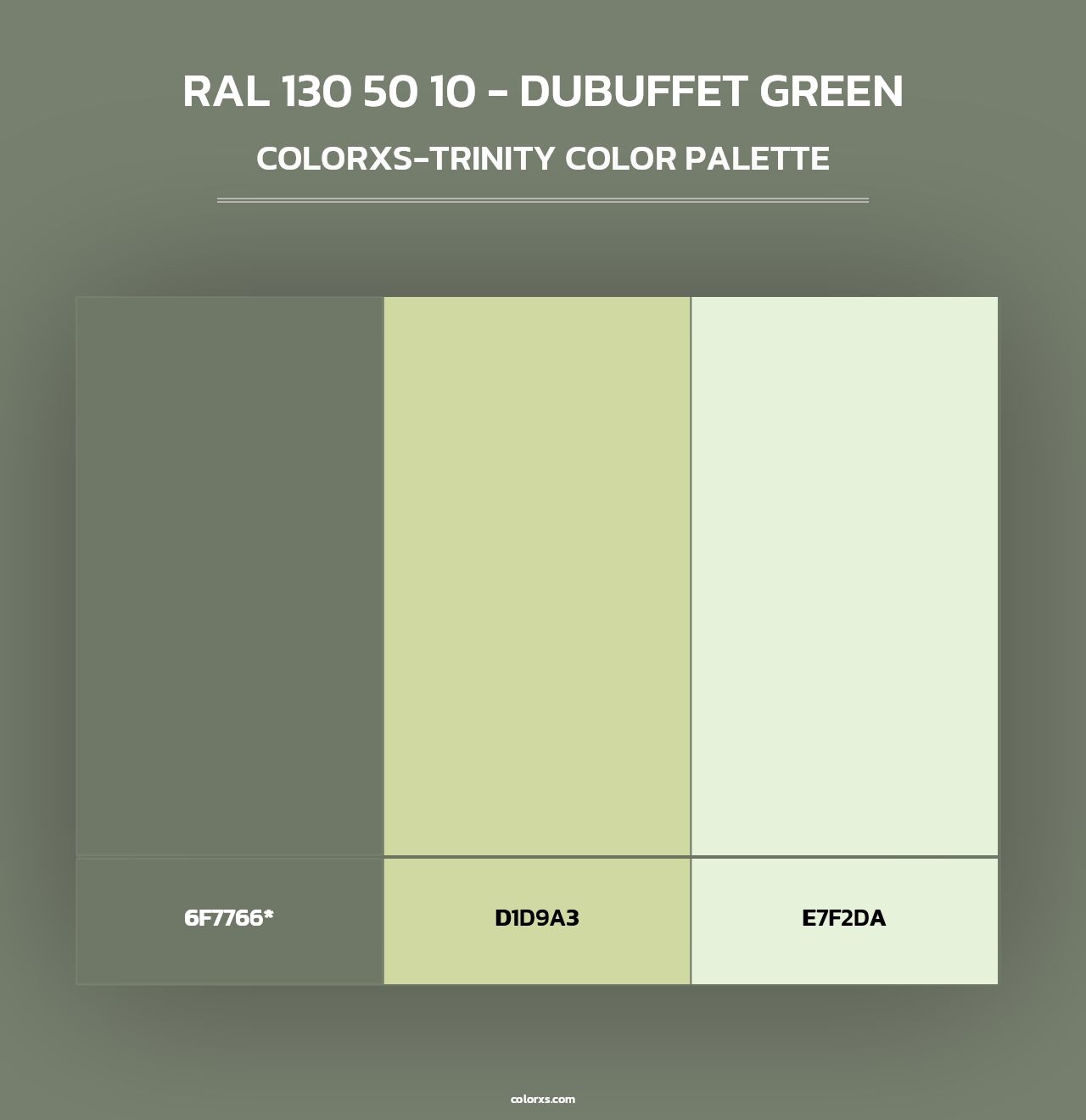 RAL 130 50 10 - Dubuffet Green - Colorxs Trinity Palette
