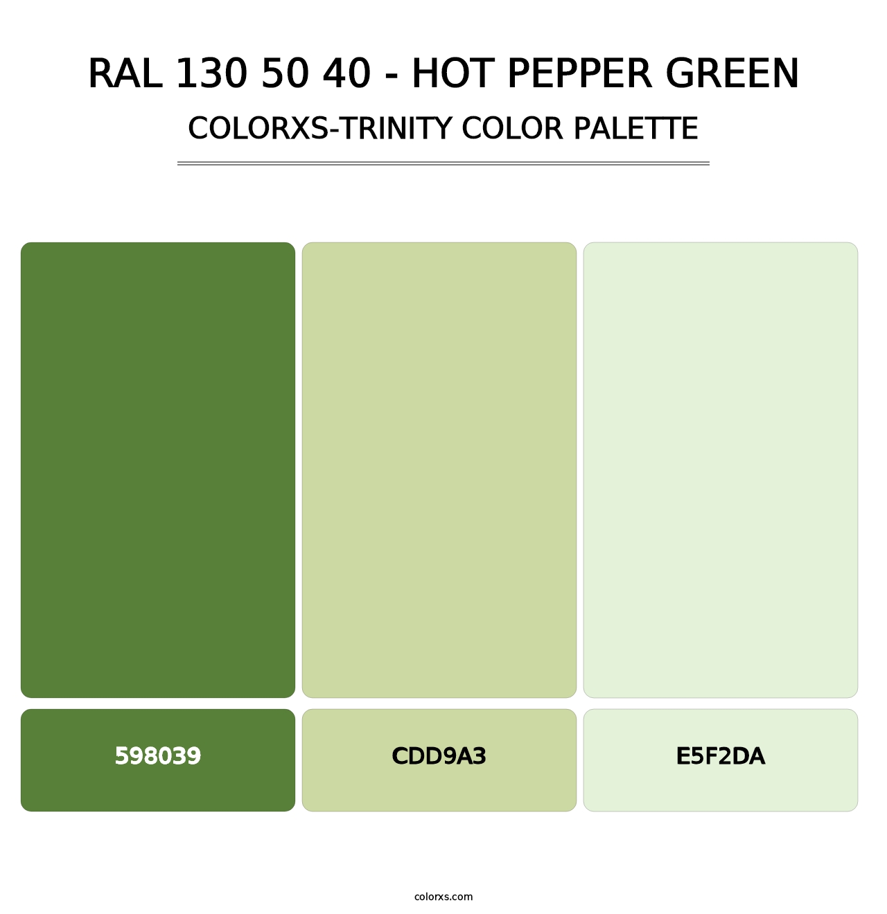 RAL 130 50 40 - Hot Pepper Green - Colorxs Trinity Palette