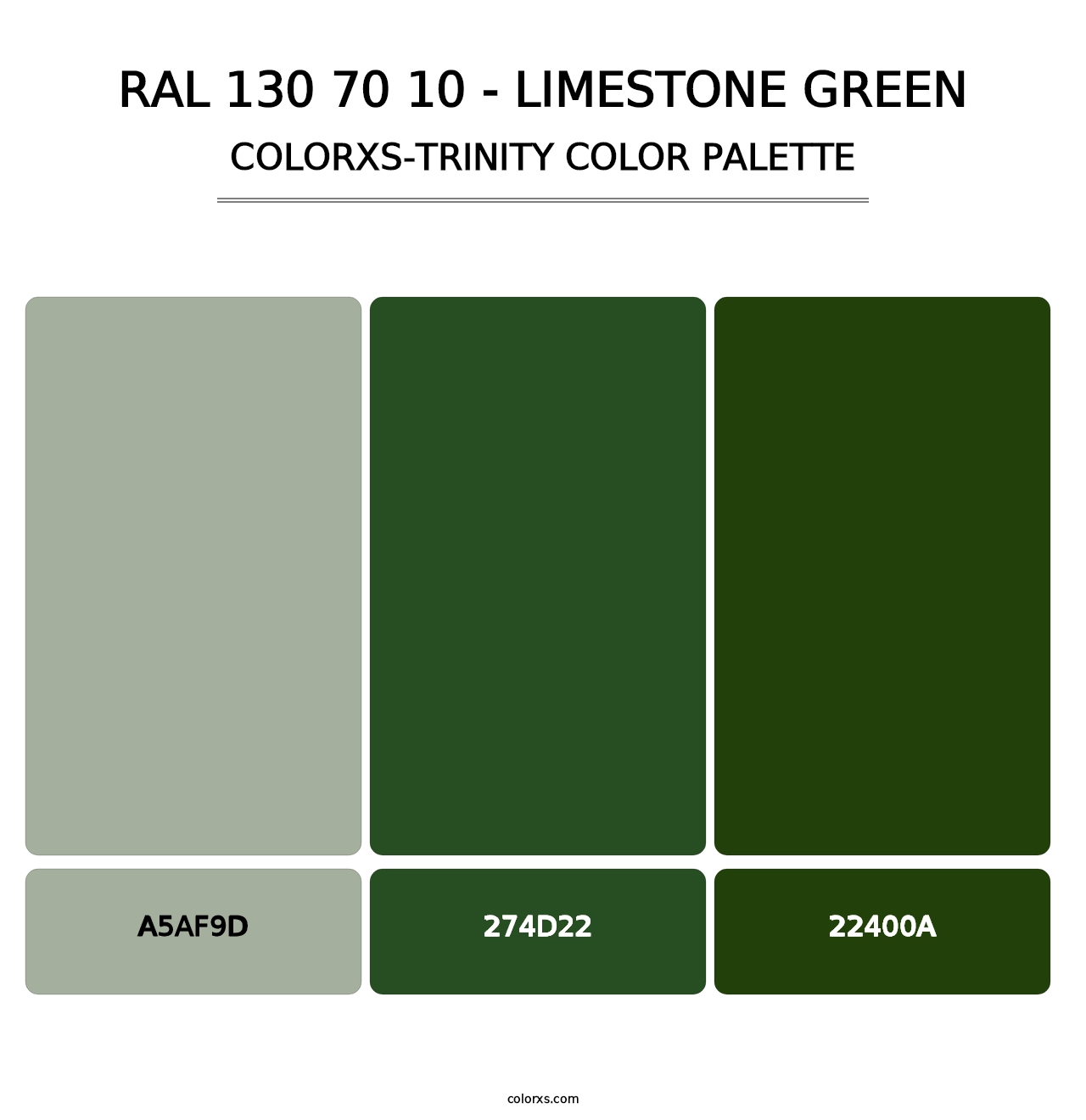 RAL 130 70 10 - Limestone Green - Colorxs Trinity Palette