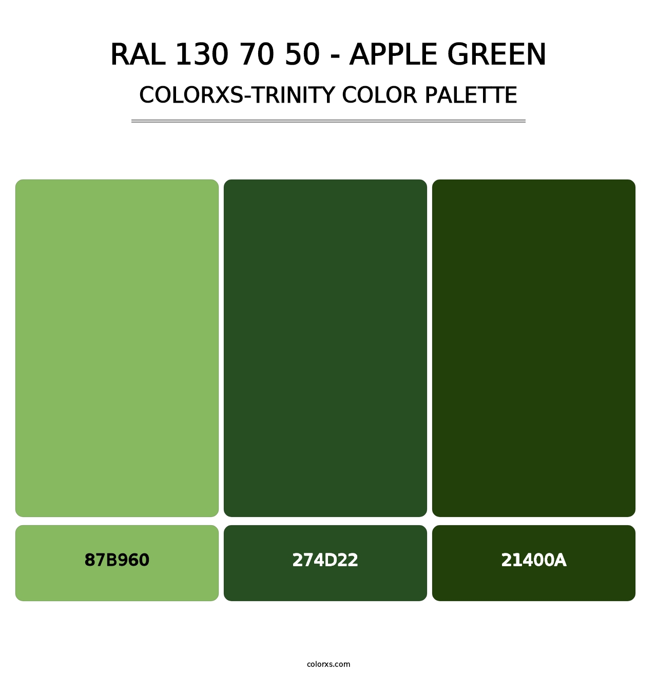 RAL 130 70 50 - Apple Green - Colorxs Trinity Palette