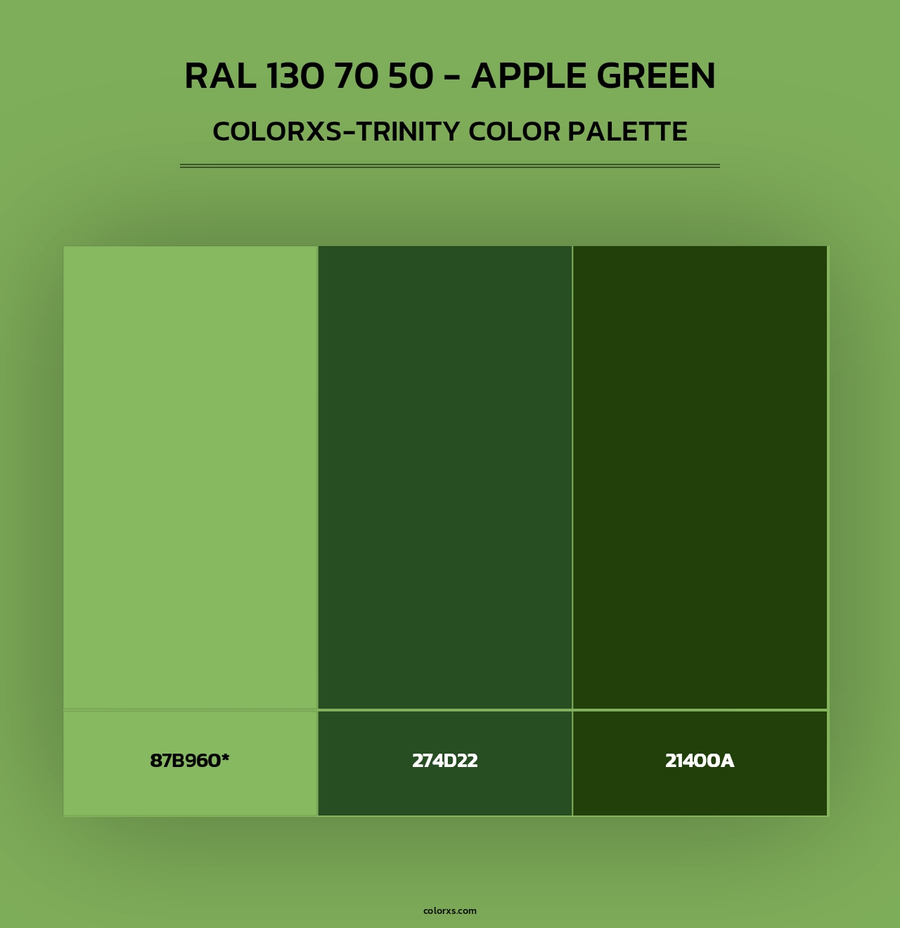 RAL 130 70 50 - Apple Green - Colorxs Trinity Palette