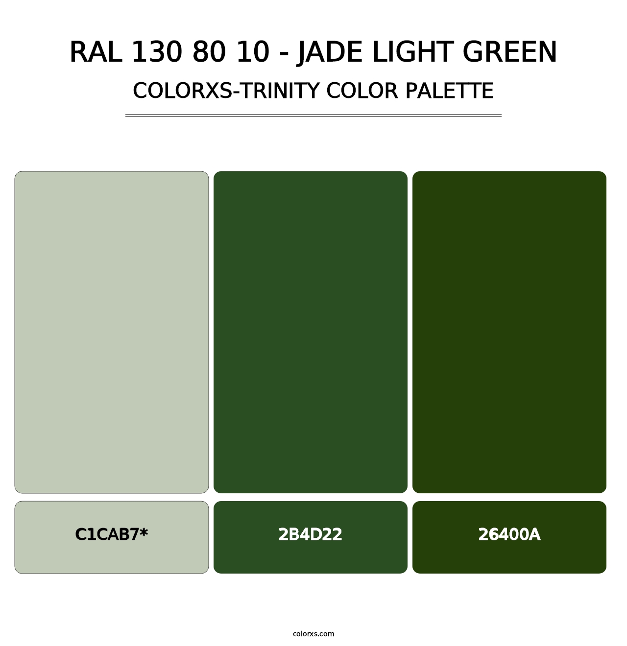 RAL 130 80 10 - Jade Light Green - Colorxs Trinity Palette