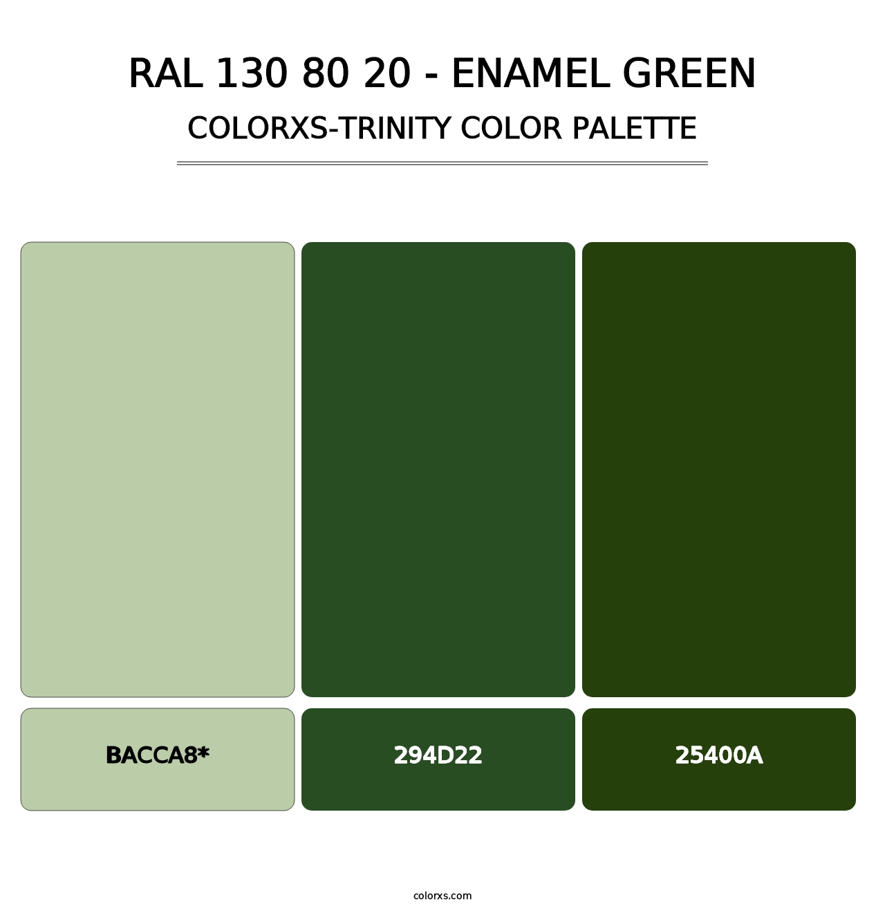 RAL 130 80 20 - Enamel Green - Colorxs Trinity Palette