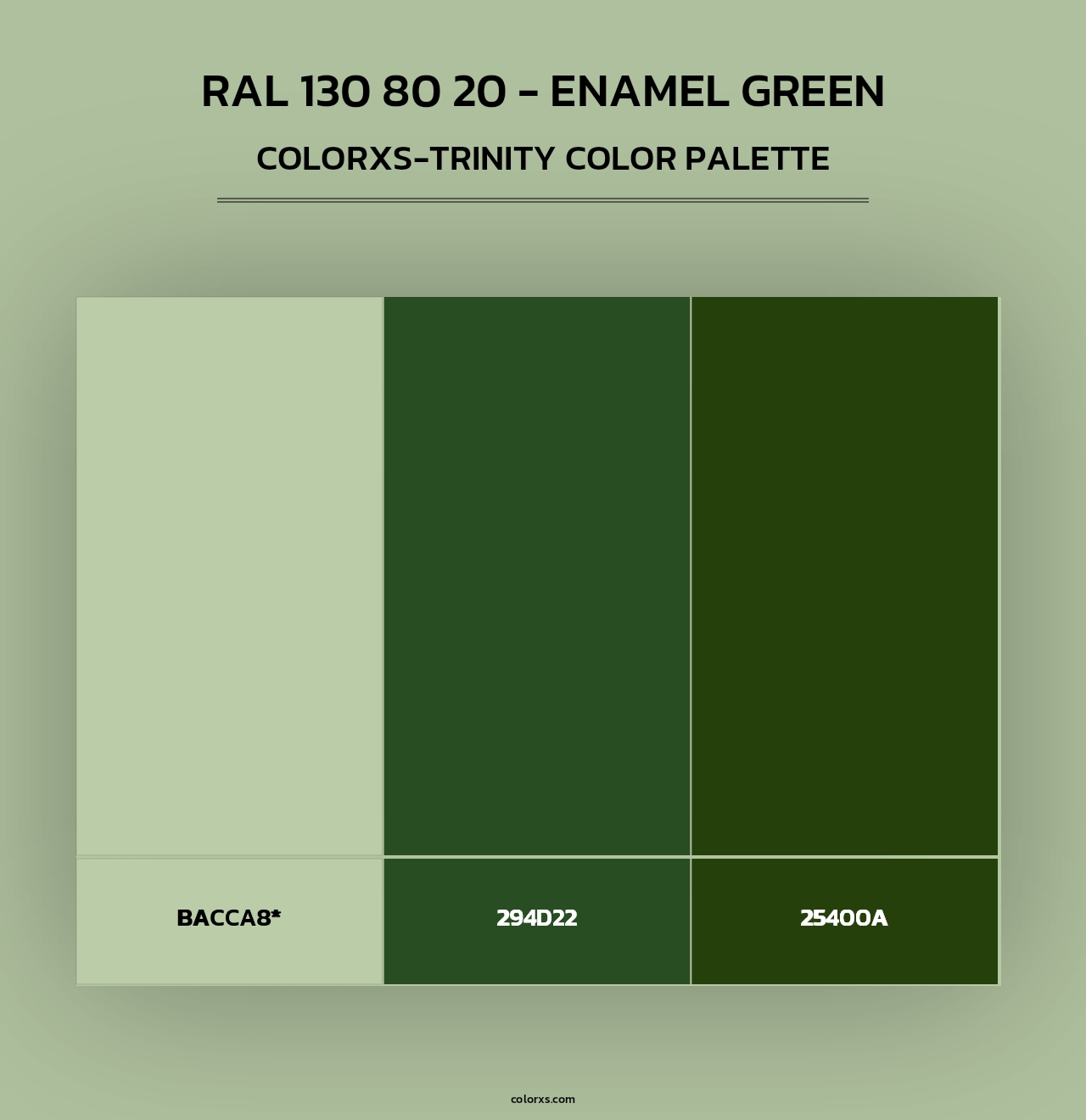 RAL 130 80 20 - Enamel Green - Colorxs Trinity Palette